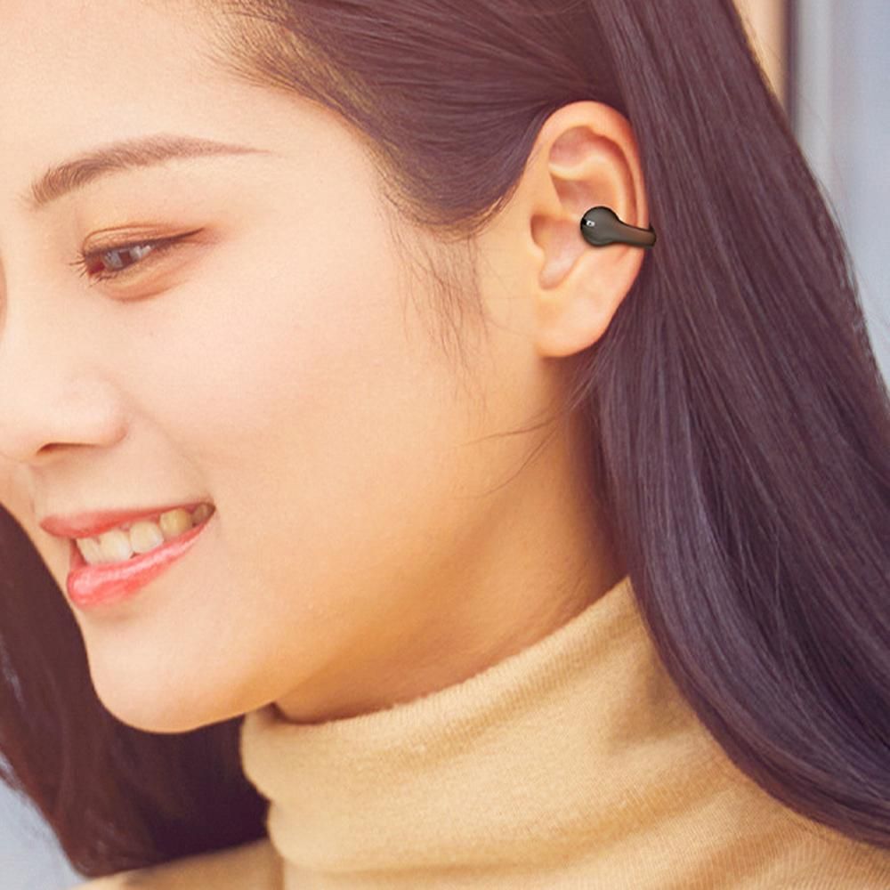 Bluetooth Ear Clip Wireless Headset Clip On Open Ear Earbuds for Sports-Black - Image 6