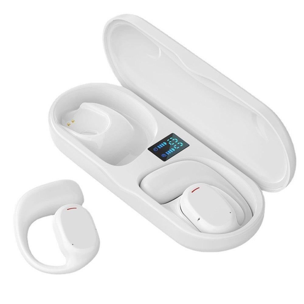 Bluetooth Earphones Wireless In-Ear Sports Stereo TWS Headphones Earhooks Ear-hanging Painless Wearing With Package -White - Image 1