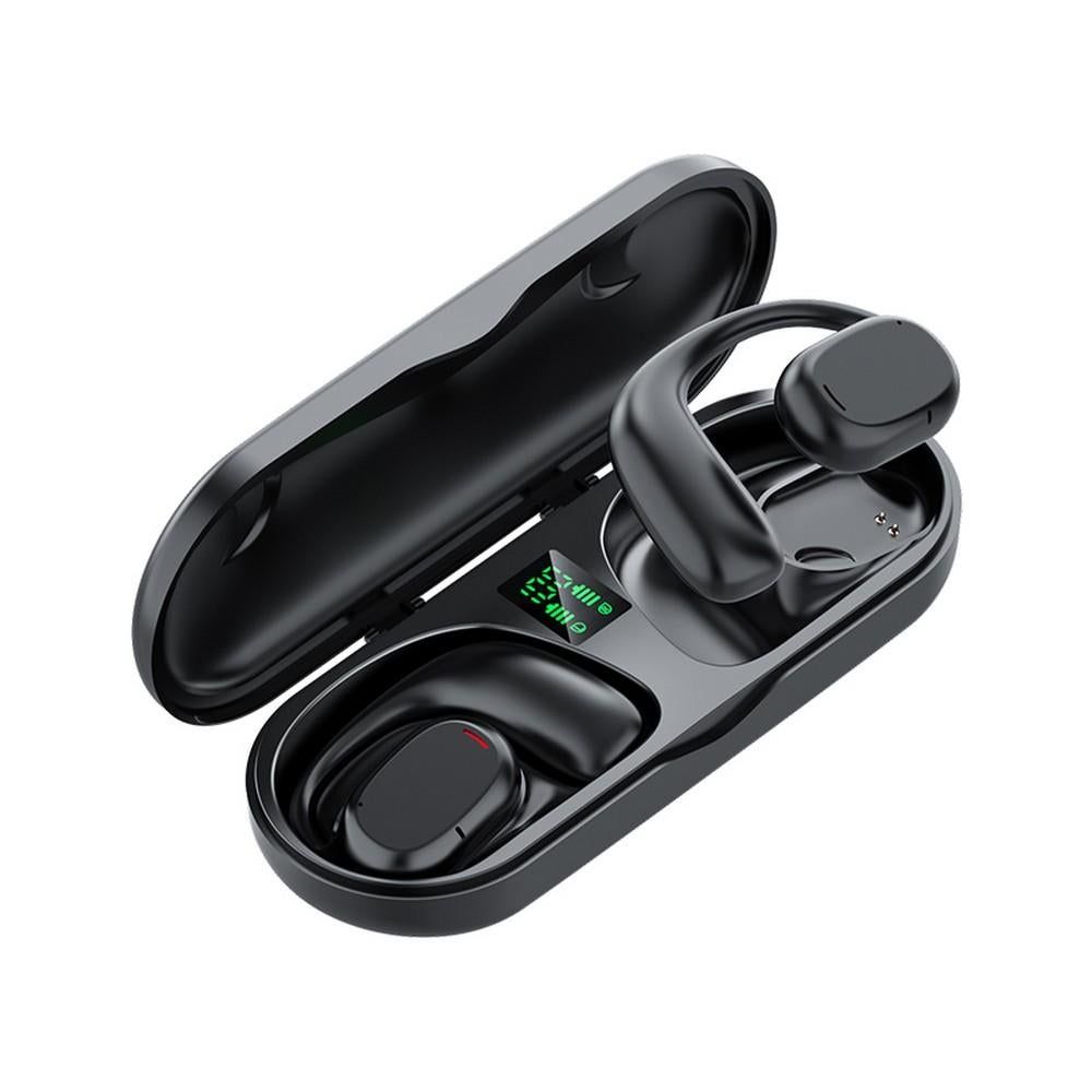 Bluetooth Earphones Wireless In-Ear Sports Stereo TWS Headphones Earhooks Ear-hanging Painless Wearing With Package -Black - Image 1