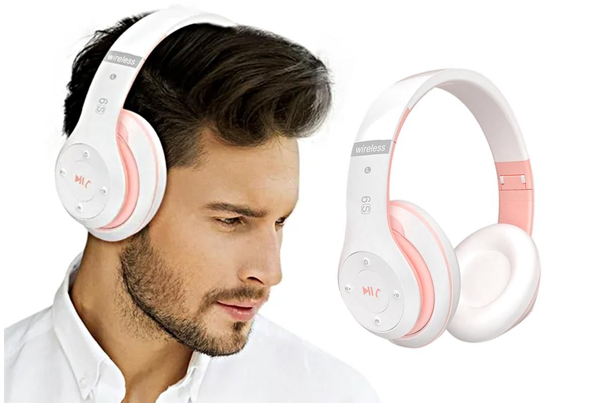 Bluetooth Headphones Over Ear HiFi Stereo Sound Wireless Headphones for Travel Work Cellphone-Pink - Image 4