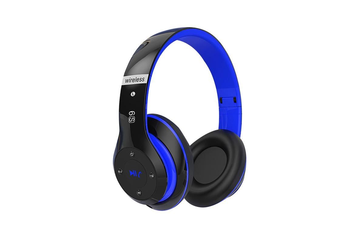 Bluetooth Headphones Over Ear HiFi Stereo Sound Wireless Headphones for Travel Work Cellphone-Blue - Image 1