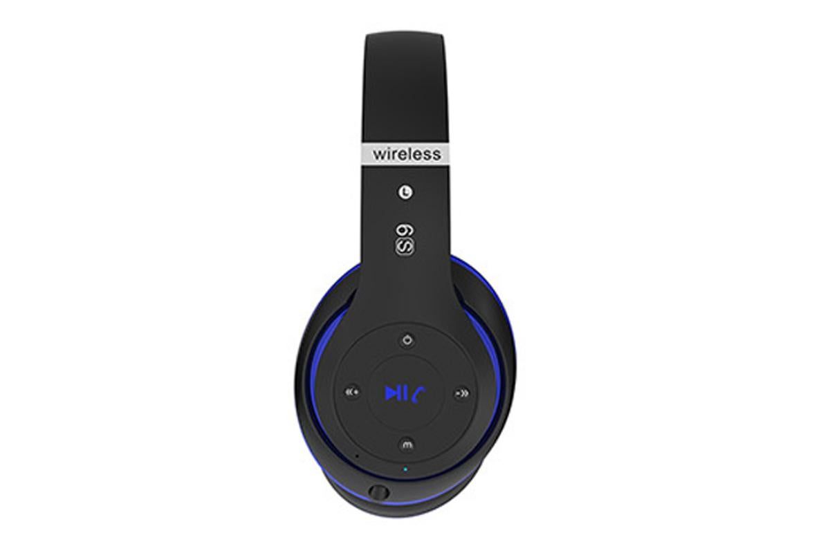 Bluetooth Headphones Over Ear HiFi Stereo Sound Wireless Headphones for Travel Work Cellphone-Blue - Image 2
