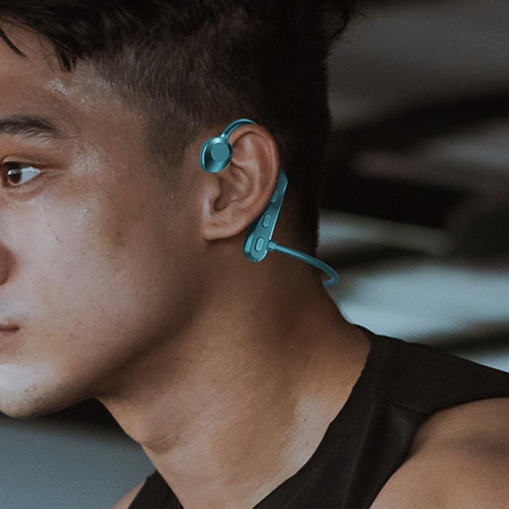 Bone Conduction Headphones Bone Conduction Headphones Wireless Bluetooth 5.0 Sweatproof Sport Earphone -Green - Image 4