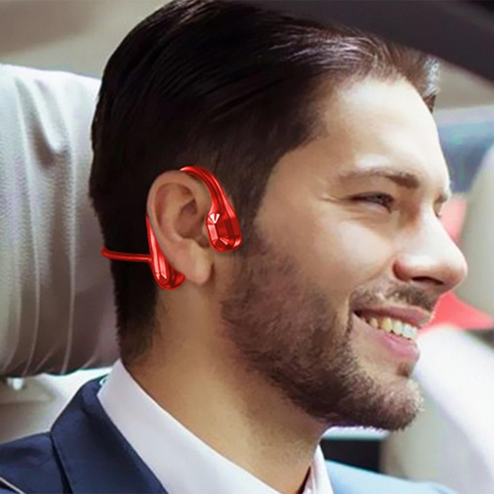 Bone Conduction Headphones Bone Conduction Bluetooth Earphones -Red - Image 4