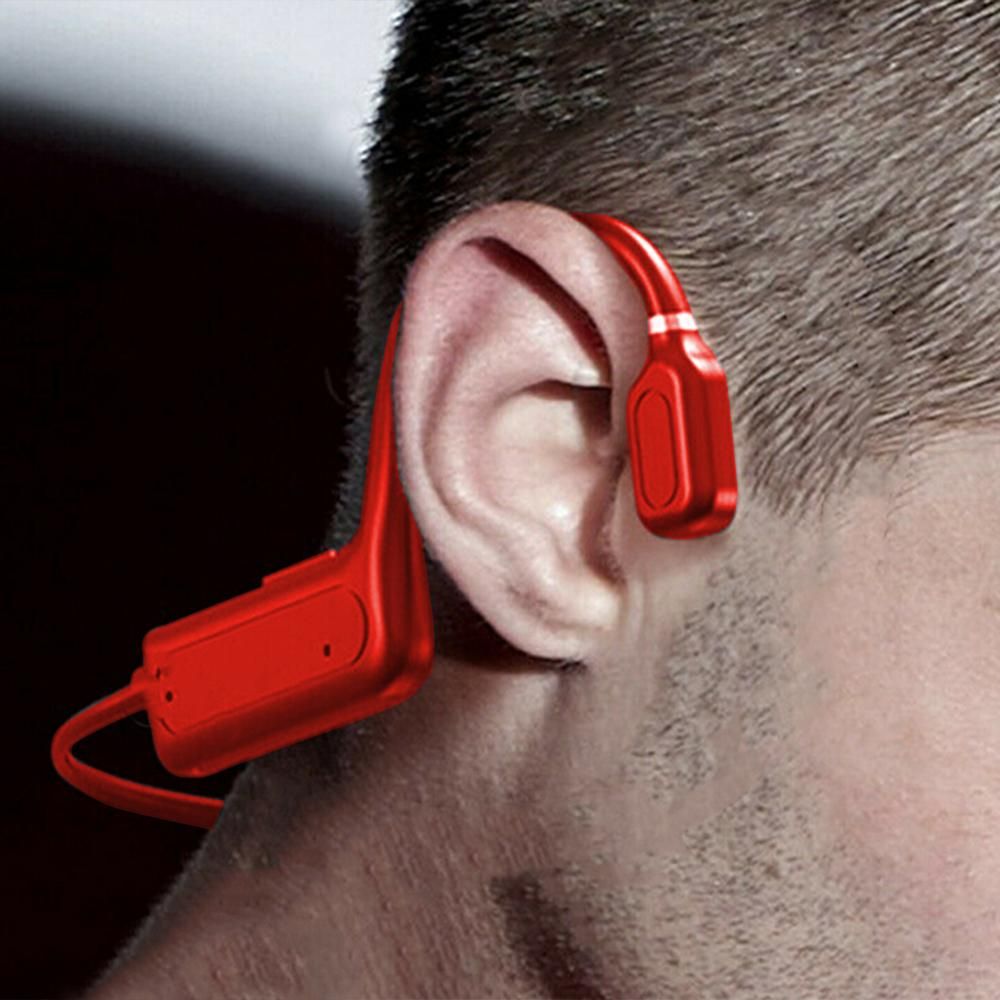 Bone Conduction Headphones Bone Conduction Bluetooth Earphones -Red - Image 5