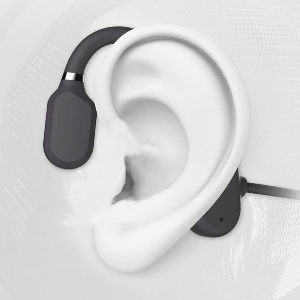 Bone Conduction Headphones Bone Conduction Headphones Bluetooth 5.0 Wireless Sports Earphones Lightweight Ear Hook -Black - Image 4