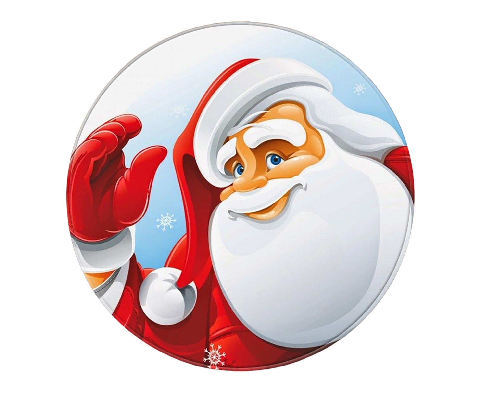 Xmas Doormat Non-slip Santa Carpet-G 80cm - Image 1