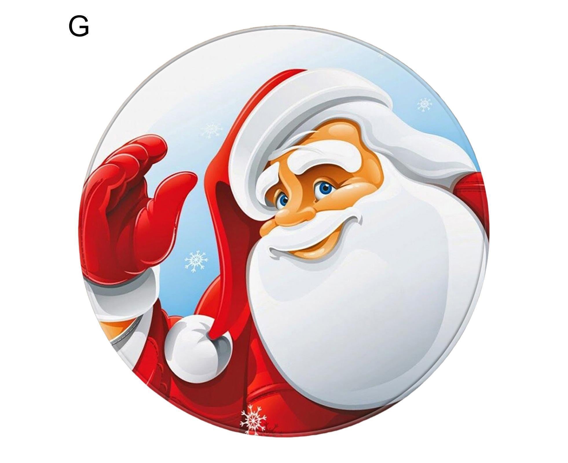Xmas Doormat Non-slip Santa Carpet-G 80cm - Image 2