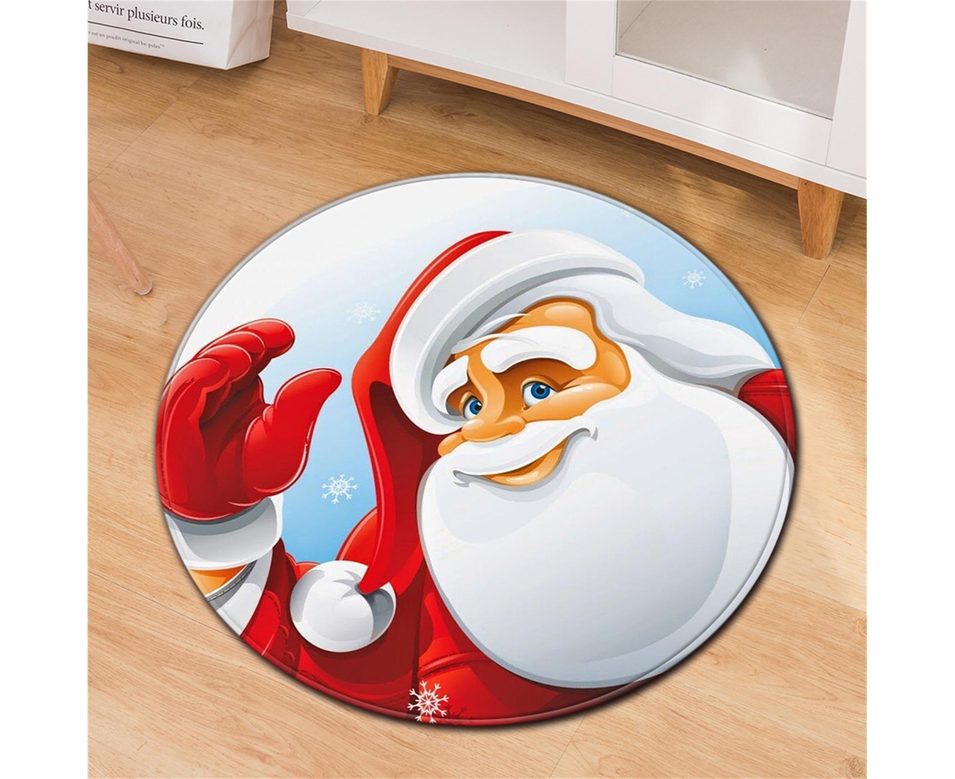 Xmas Doormat Non-slip Santa Carpet-G 80cm - Image 3