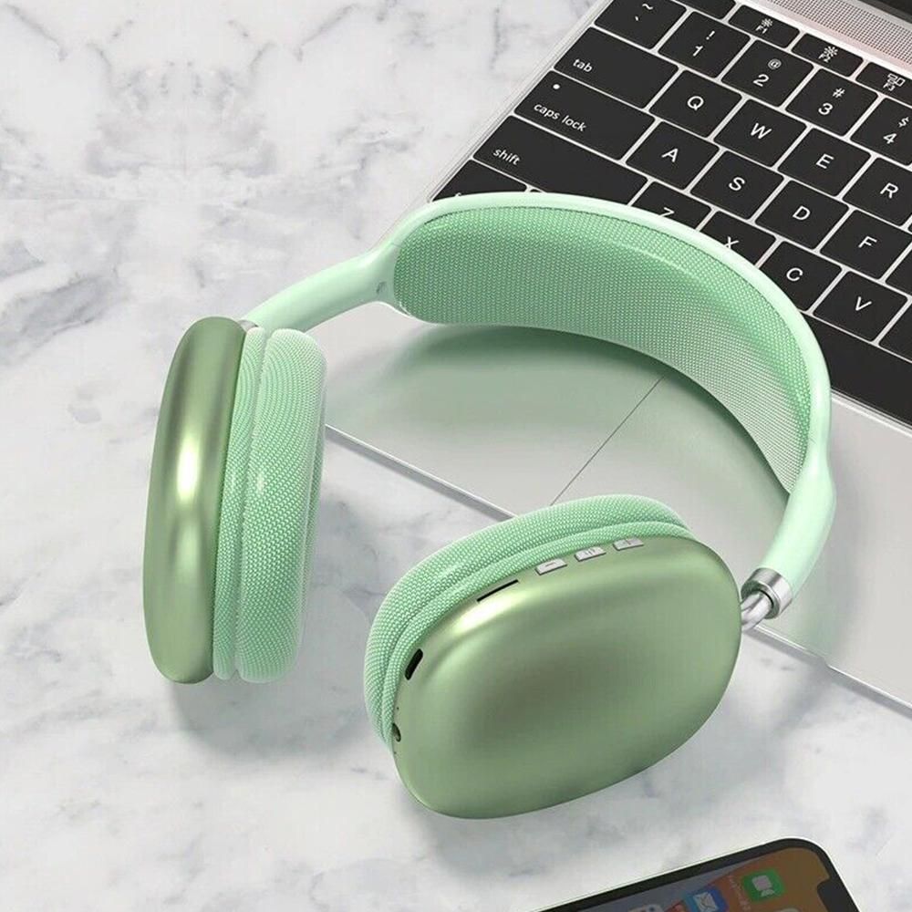 Gaming Headset Wireless Headset P9 Wireless Headphones TWS Earphones Noise Reduction Headset -Green - Image 3