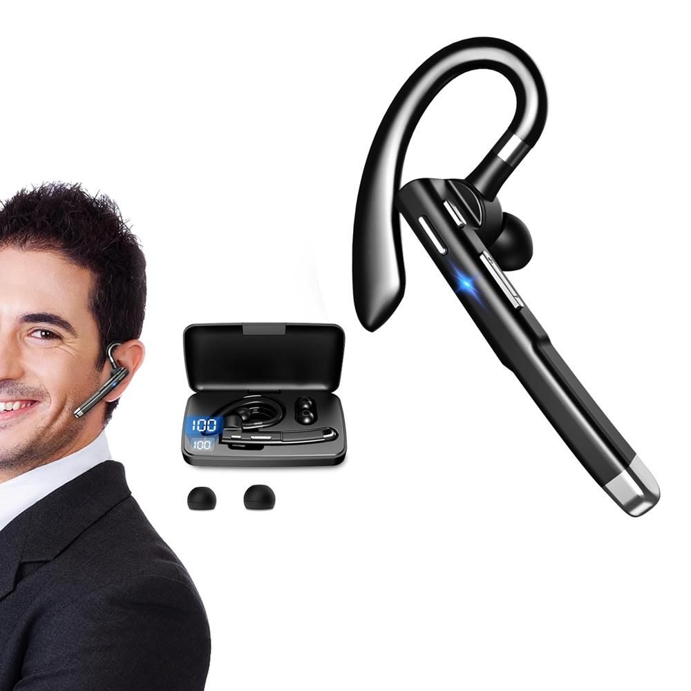 Single Ear Bluetooth Headset Wireless Headphone with Charging Case - Image 1