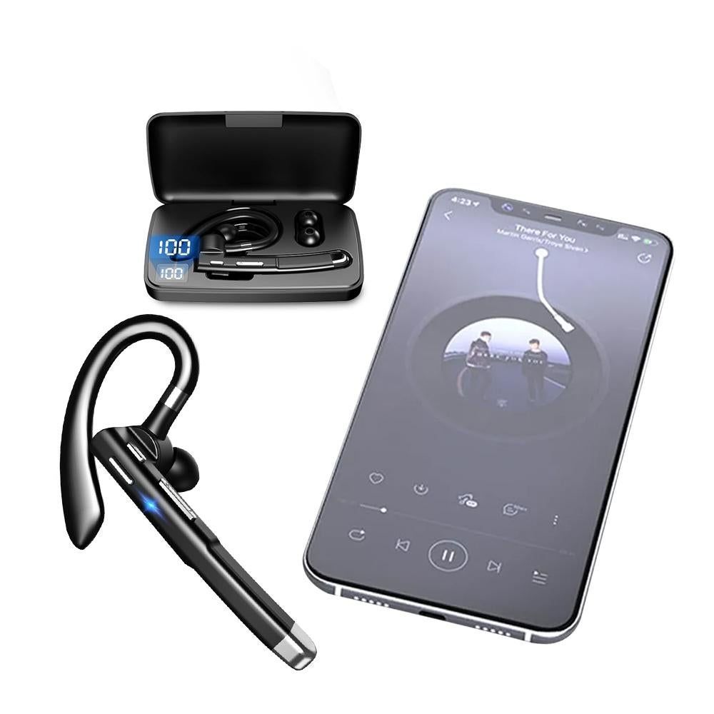 Single Ear Bluetooth Headset Wireless Headphone with Charging Case - Image 4