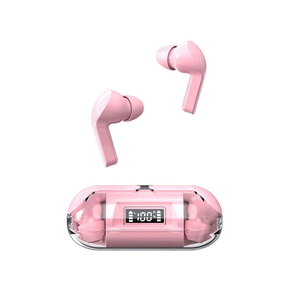 True Wireless Bluetooth Earphones In-ear Transparent Case LED Display Hearing Aid Mini Headphones Earbuds -Green - Image 2