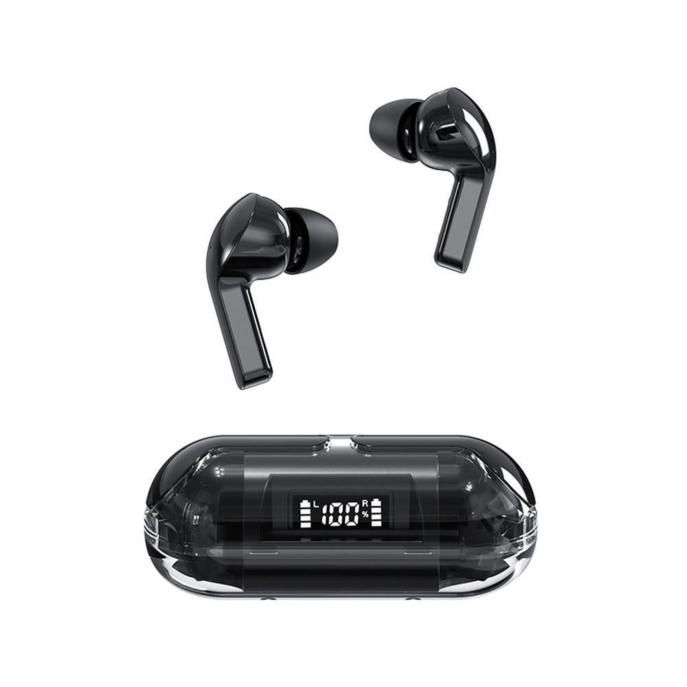 True Wireless Bluetooth Earphones In-ear Transparent Case LED Display Hearing Aid Mini Headphones Earbuds -Green - Image 4