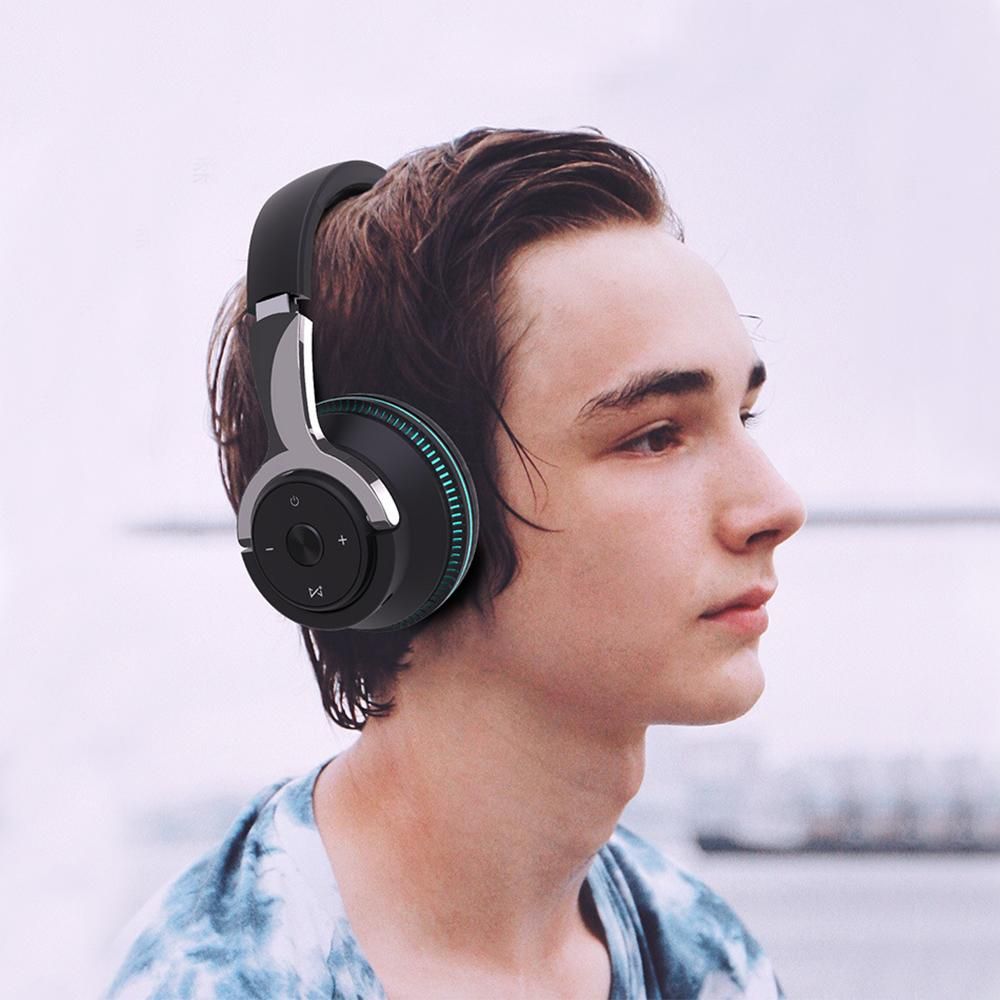 Wireless Bluetooth Headphones Over Ear Foldable Stereo Noise Cancelling Earphone for Travel Home Office -Black - Image 5