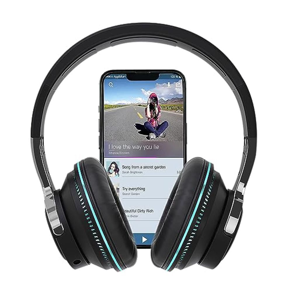 Wireless Bluetooth Headphones Over Ear Foldable Stereo Noise Cancelling Earphone for Travel Home Office -Black - Image 6