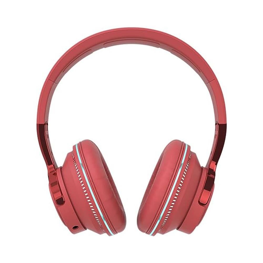 Wireless Bluetooth Headphones Over Ear Foldable Stereo Noise Cancelling Earphone for Travel Home Office -Red - Image 2