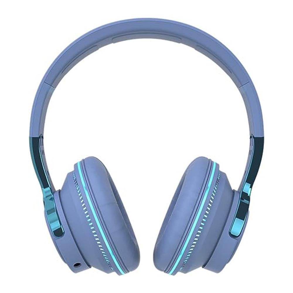 Wireless Bluetooth Headphones Over Ear Foldable Stereo Noise Cancelling Earphone for Travel Home Office -Blue - Image 3