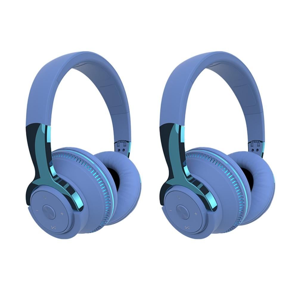 Wireless Bluetooth Headphones Over Ear Foldable Stereo Noise Cancelling Earphone for Travel Home Office -Blue - Image 7