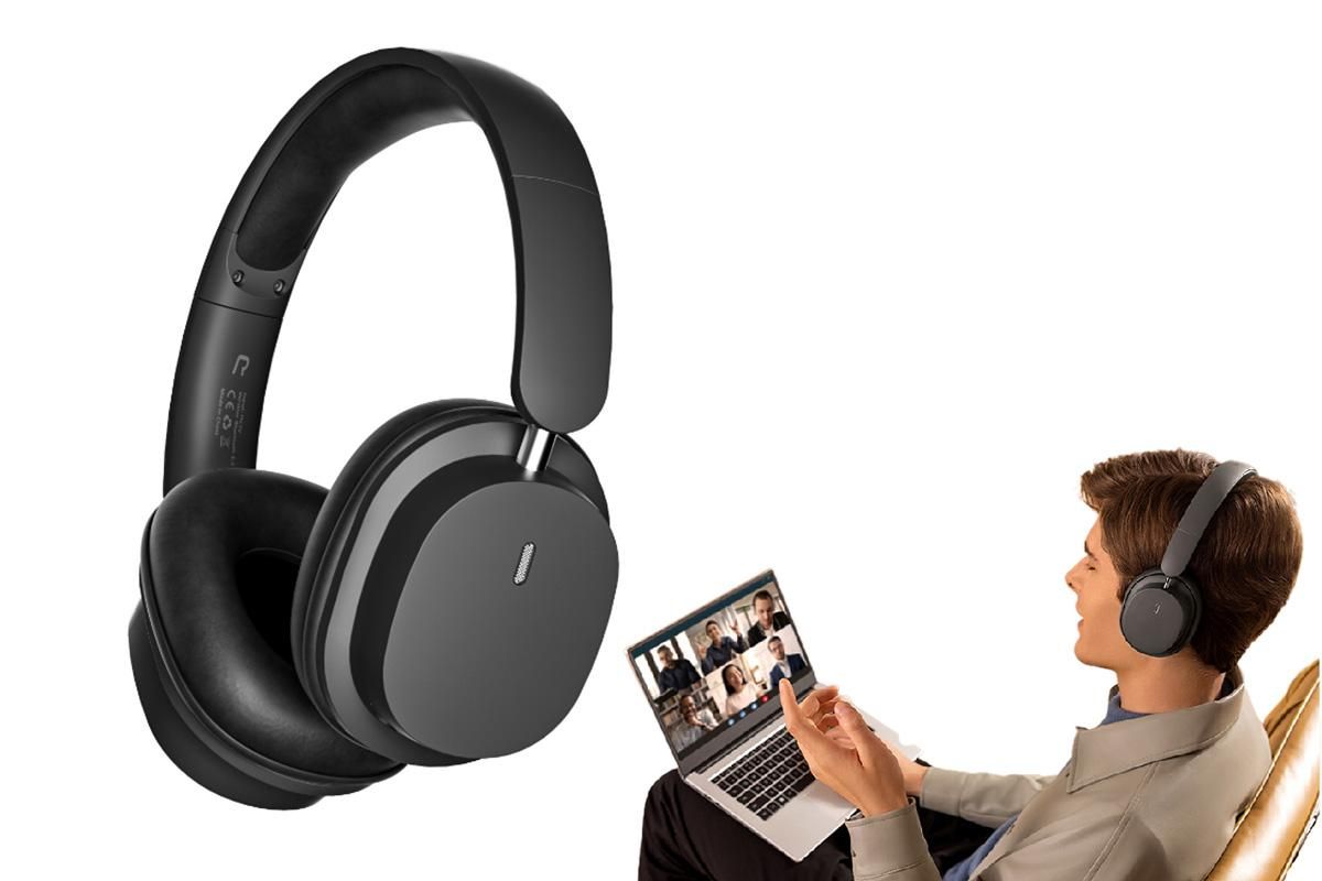 Wireless Bluetooth 5.3 Headphones Earphones HIFI Stereo Over-Ear Headsets-Black - Image 1