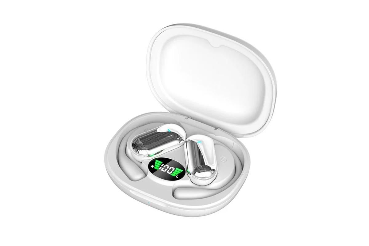 Wireless Earbud Bluetooth Compatible 5.4 Sports Earhook Earphone Earbuds-White - Image 5