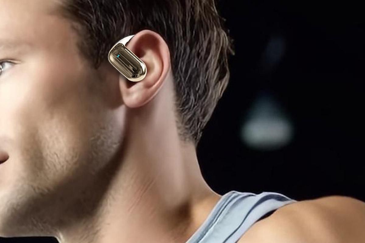 Wireless Earbud Bluetooth Compatible 5.4 Sports Earhook Earphone Earbuds-Khaki - Image 2