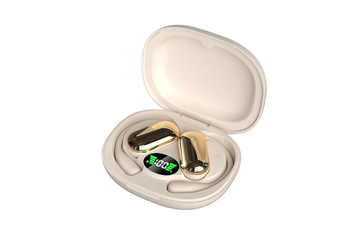 Wireless Earbud Bluetooth Compatible 5.4 Sports Earhook Earphone Earbuds-Khaki - Image 5