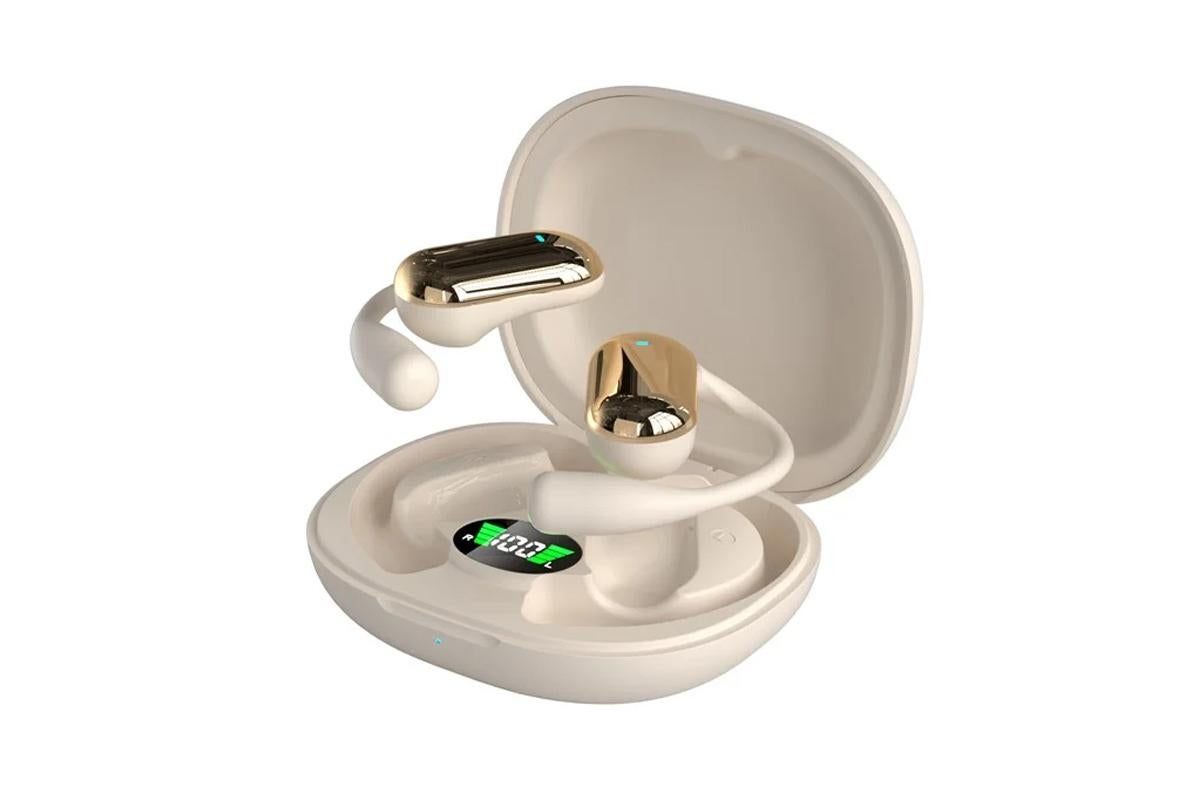 Wireless Earbud Bluetooth Compatible 5.4 Sports Earhook Earphone Earbuds-Khaki - Image 7