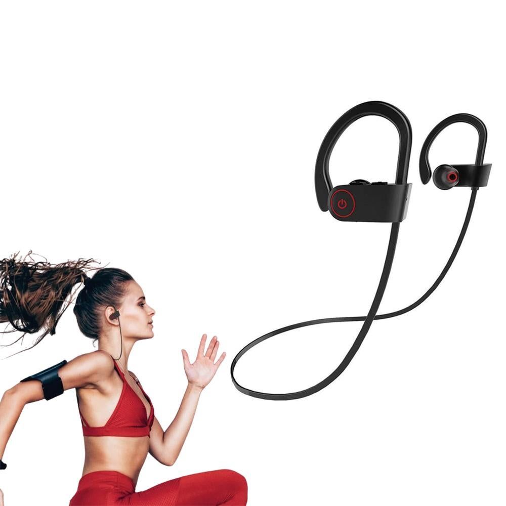 Wireless Headphones Wireless Earbuds Bluetooth 5.0 Wireless Headphones Running Sports Ear Hanging Headphones -Black - Image 1