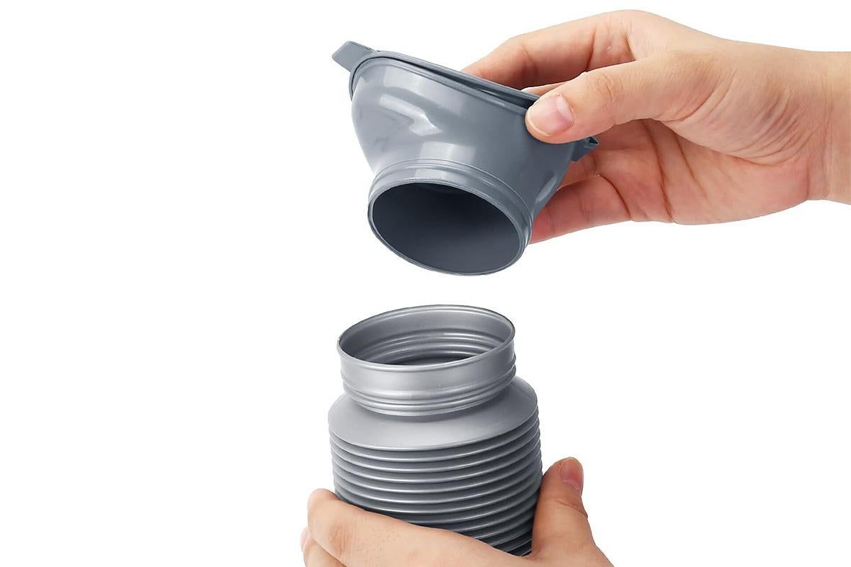 2Pcs 750ml Pee Bottles Collapsible Urine Bottle Car Pee Bottle-Grey - Image 3