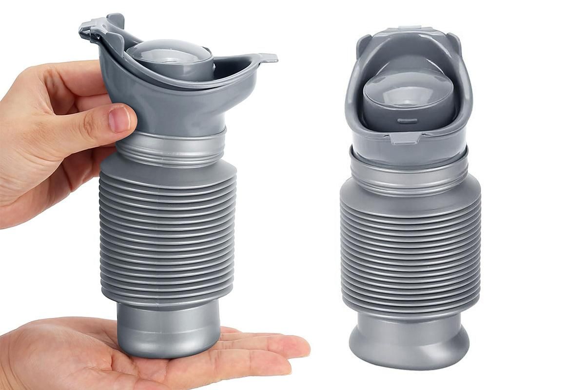 2Pcs 750ml Pee Bottles Collapsible Urine Bottle Car Pee Bottle-Grey - Image 4