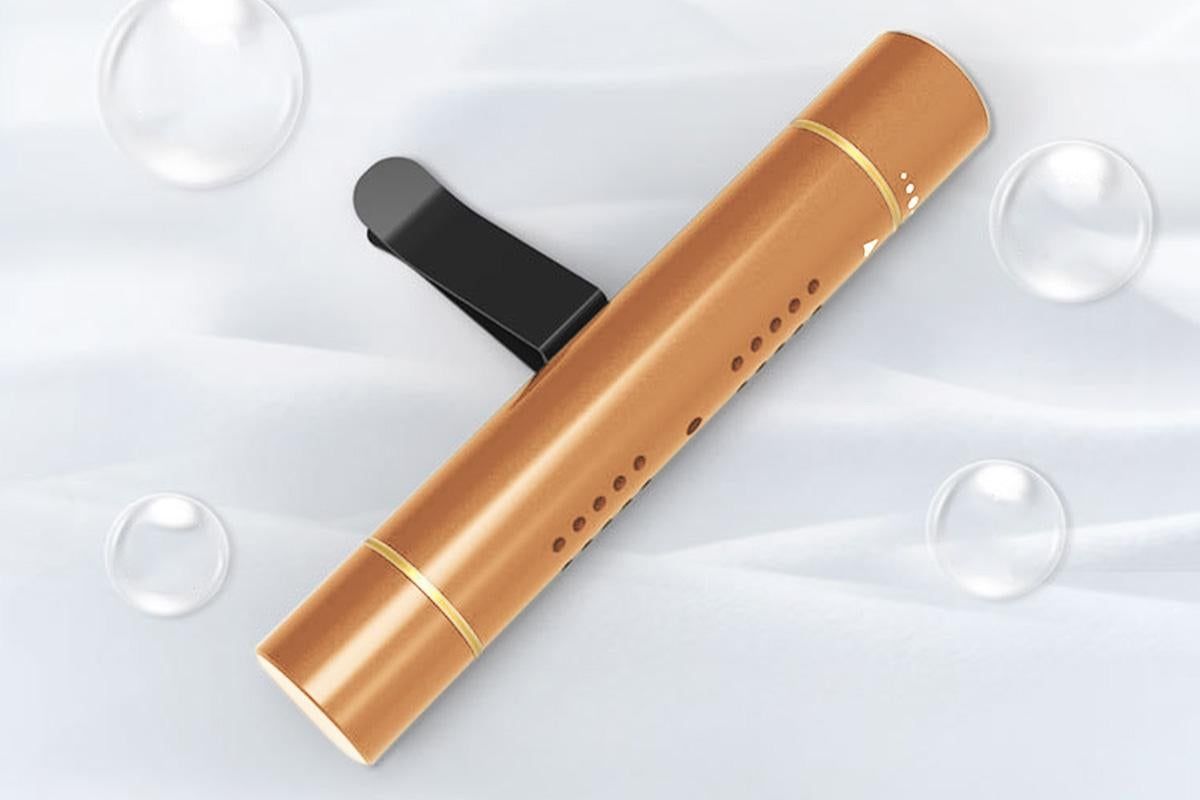 Car Air Vent Clip Air Freshener with Scent Sticks Metal Aroma Diffuser-Gold - Image 3