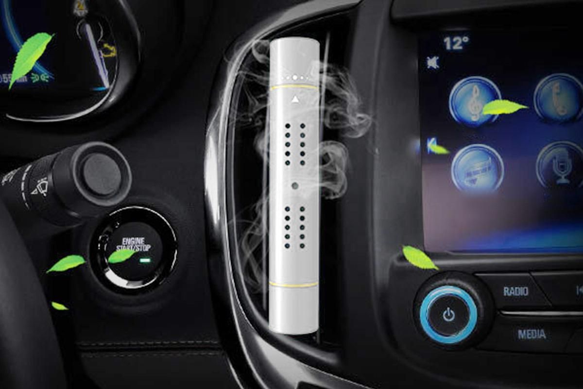Car Air Vent Clip Air Freshener with Scent Sticks Metal Aroma Diffuser-Silver - Image 4