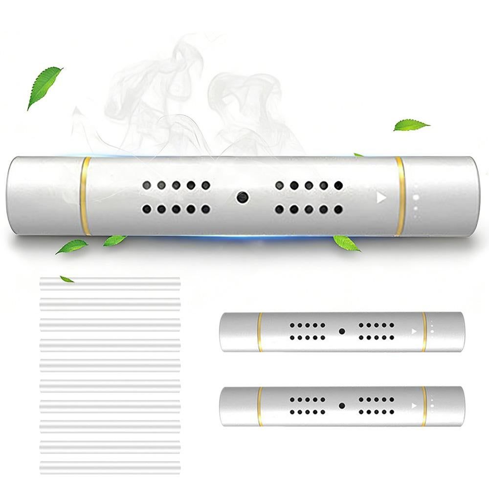 Car Air Vent Clip Air Freshener with Scent Sticks Metal Aroma Diffuser-Silver - Image 8