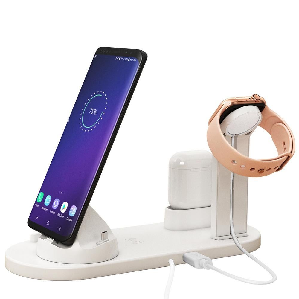 Wireless Charger Dock 3 in 1 Charging Station Wireless Charger Stand for Apple iPhone Watch -White - Image 3