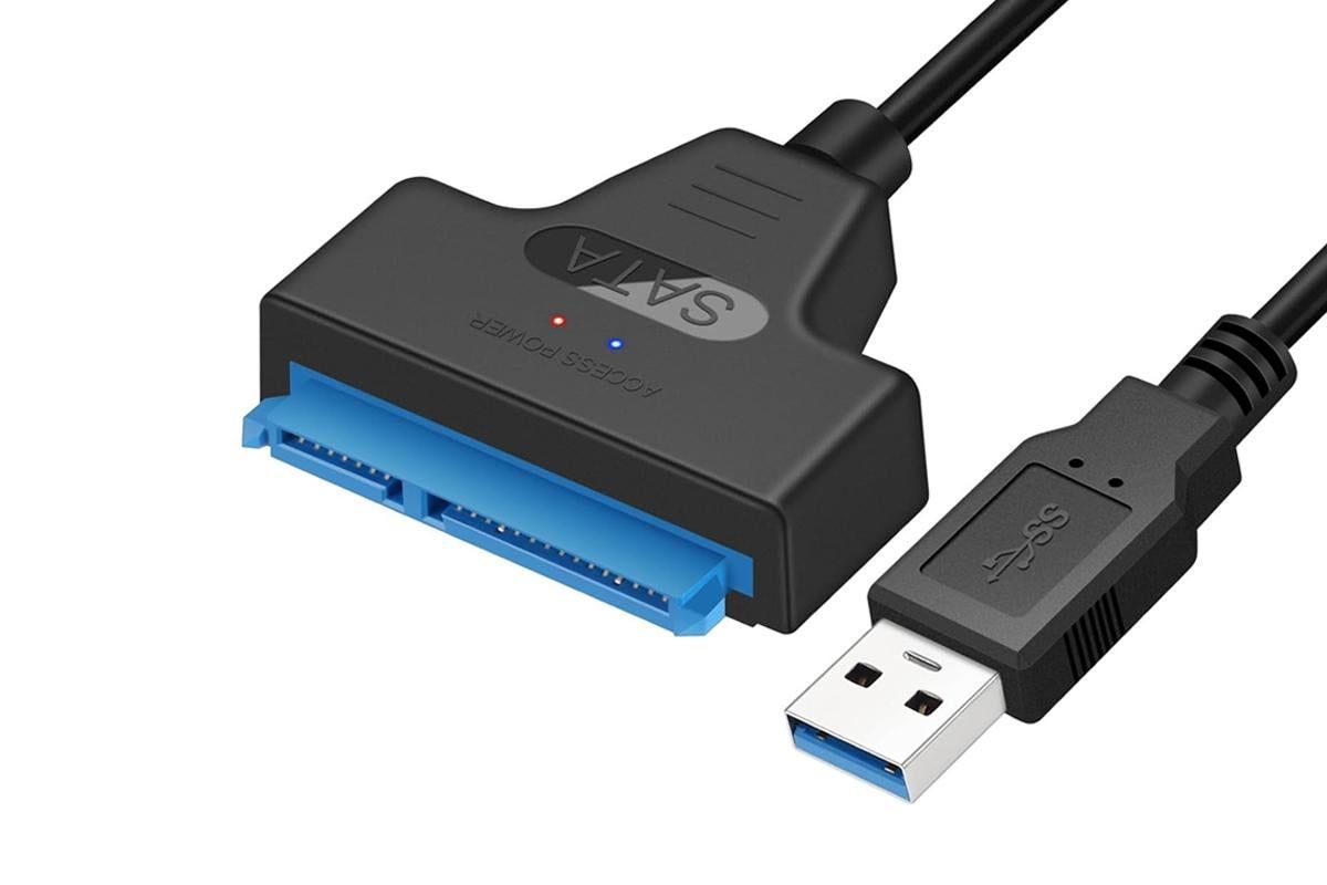 2Pcs USB 3.0 to SATA Hard Drive Adapter Cable External Hard Drive Converter Support for 2.5 inch Hard Drive HDD SSD Dual USB - Image 4