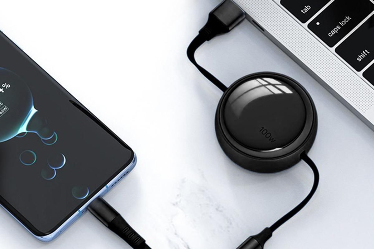 3 In 2 Retractable Multi Charging Cable Retracted USB C Cell Phone Charger - Image 6