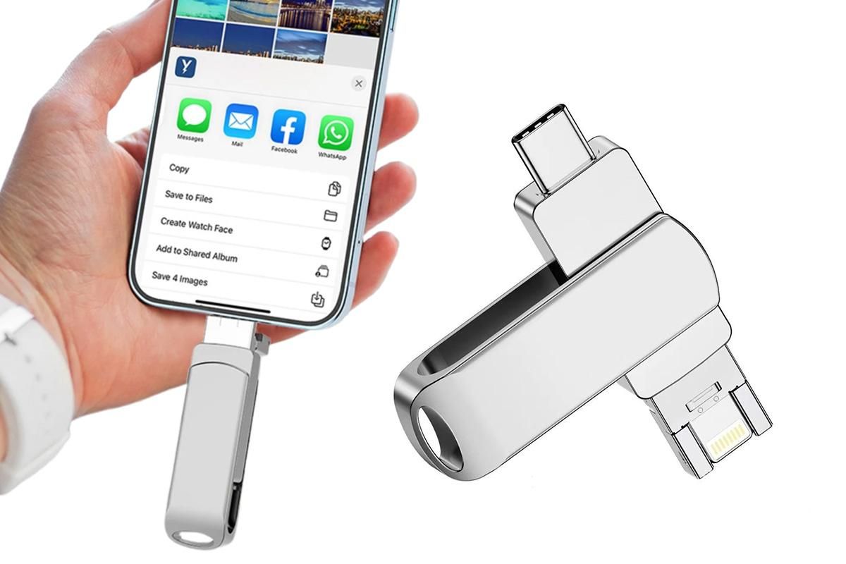 4 in 1 USB Flash Drive Photo Stick USB 3.0 Memory Stick Storage for Photos Backup -Rotating USB Flash Drive 256GB - Image 6