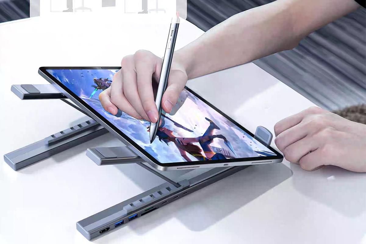 8-in 1 Laptop Stand with Docking Station USB 3.0 PD 100W 4K HDMI for MacBook - Image 7