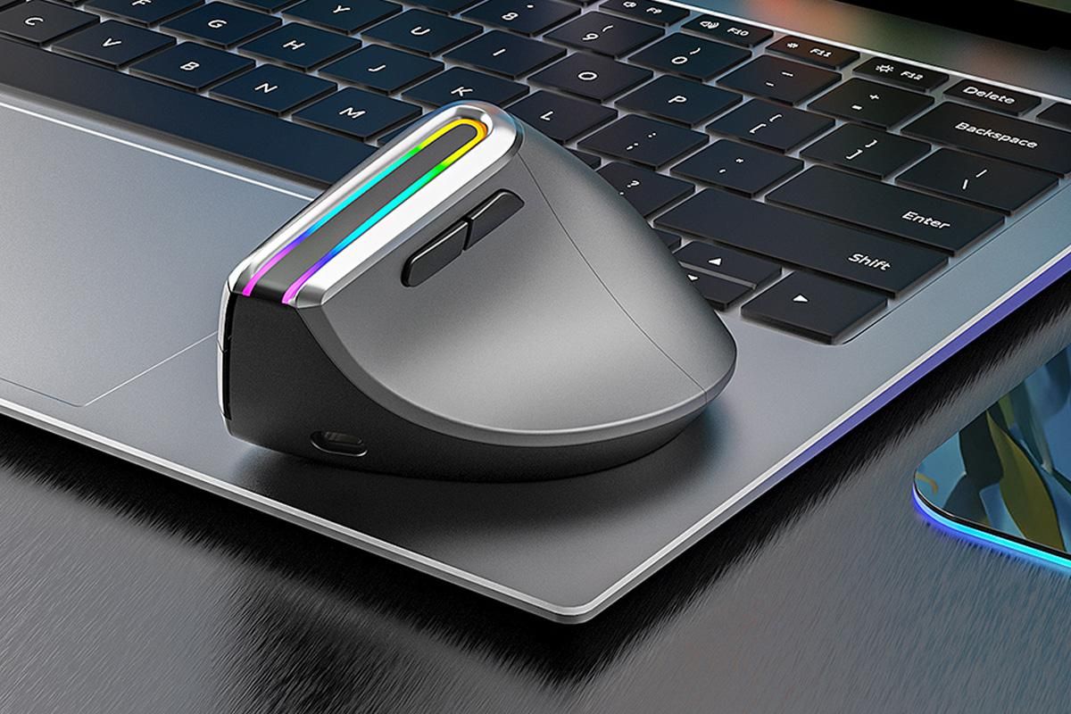 Ergonomic Vertical Mouse 2.4G RGB Wireless Optical Mouse for Computer PC - Image 6