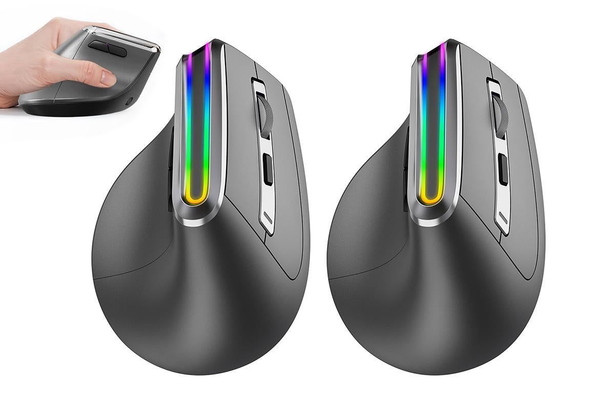 Ergonomic Vertical Mouse 2.4G RGB Wireless Optical Mouse for Computer PC - Image 8