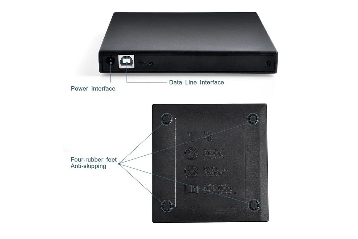 External CD RW Writer Player Protable USB 2.0 Drive for Laptop Notebook PC Desktop Computer-Black - Image 6