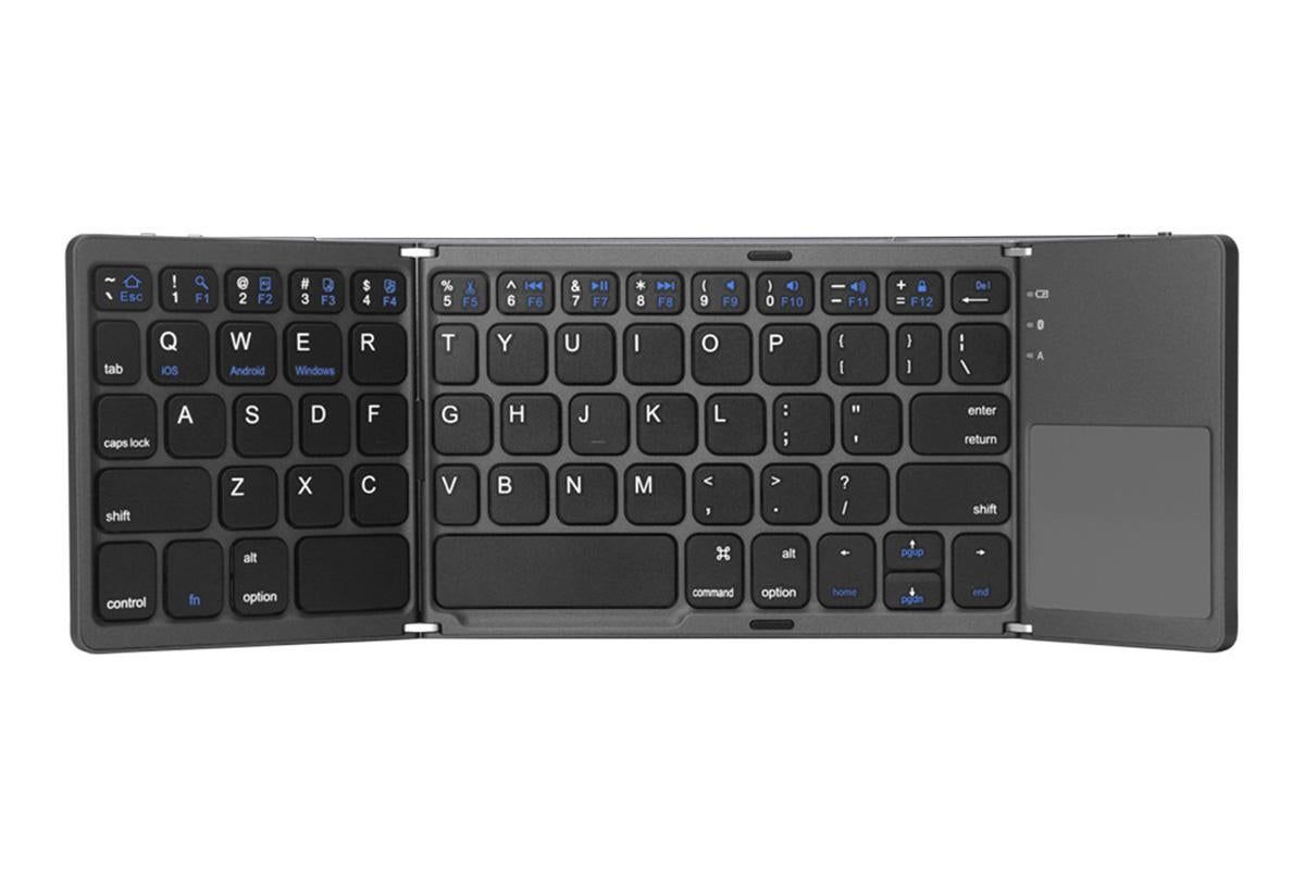 Foldable Bluetooth Keyboard with Touchpad Full-Size Travel Keyboards for Windows iOS Android-USB-B Interface - Image 2