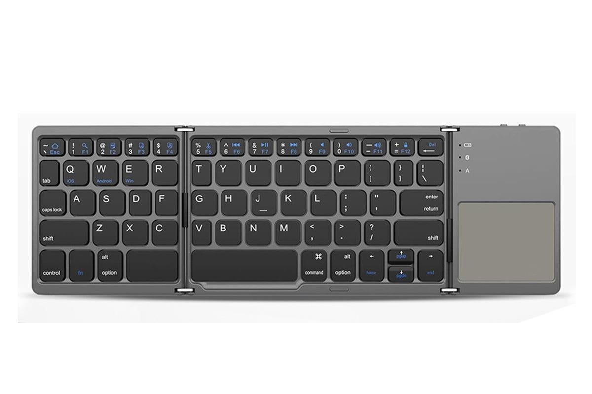 Foldable Bluetooth Keyboard with Touchpad Full-Size Travel Keyboards for Windows iOS Android-USB-B Interface - Image 3