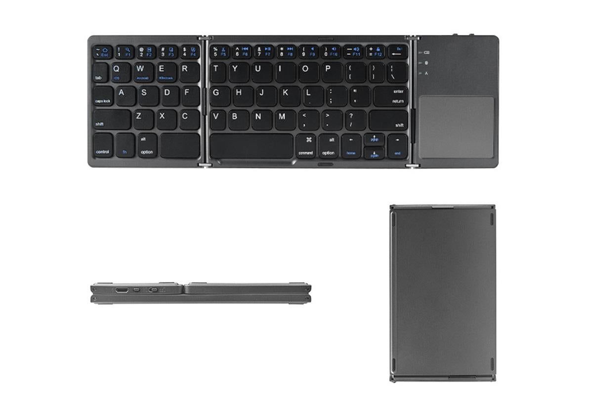 Foldable Bluetooth Keyboard with Touchpad Full-Size Travel Keyboards for Windows iOS Android-USB-B Interface - Image 6