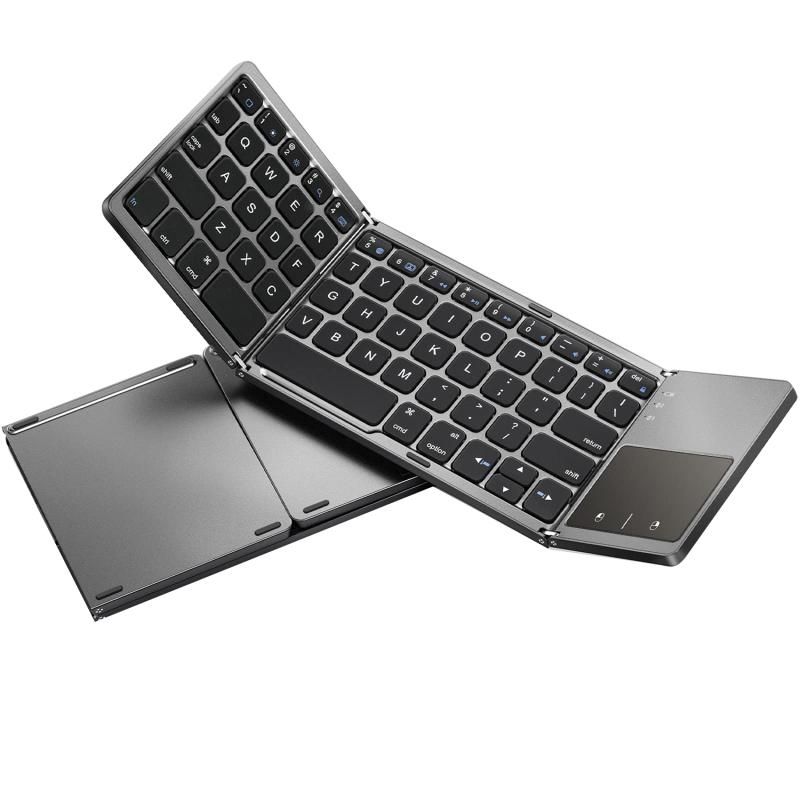 Foldable Bluetooth Keyboard with Touchpad Full-Size Travel Keyboards for Windows iOS Android-USB-B Interface - Image 8