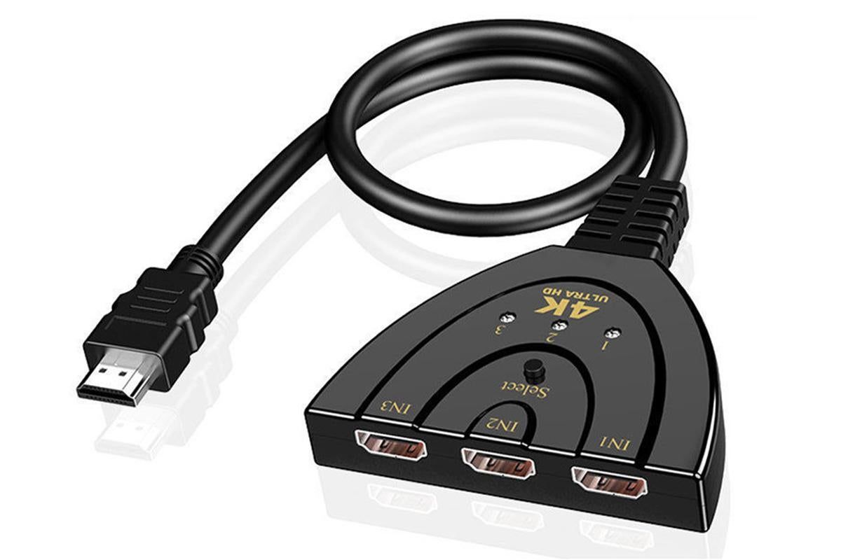 HDMI Splitter 1 in 3 out 4K Cable Adapter HDMI 3 Way Splitter for HDTV HD LCD - Image 1