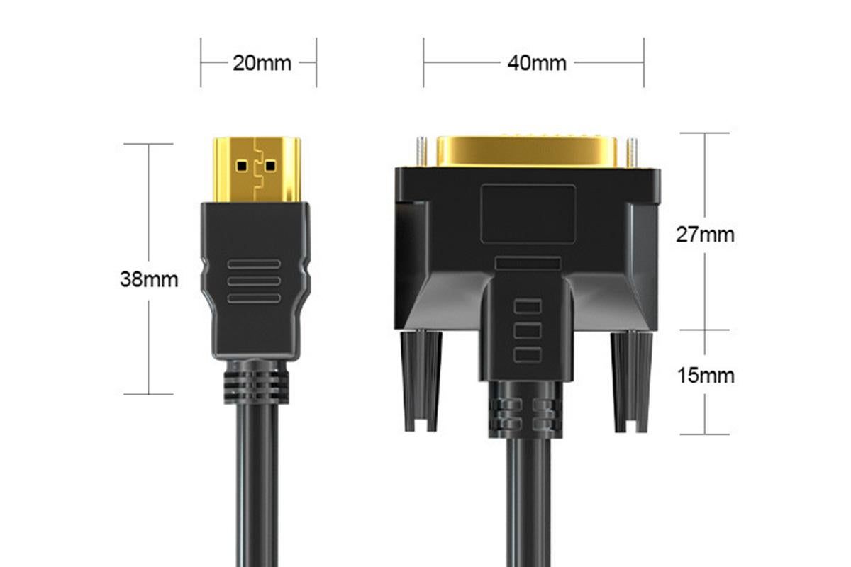 HDMI to DVI-D 24+1 Pin Digital Cable Lead for HDTV PS3 PS4 Switch 360 TV - Image 2