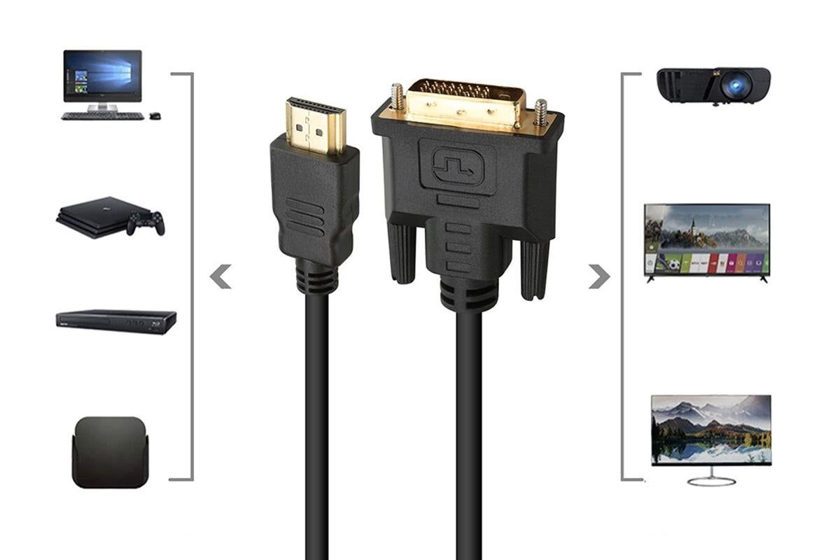 HDMI to DVI-D 24+1 Pin Digital Cable Lead for HDTV PS3 PS4 Switch 360 TV - Image 3