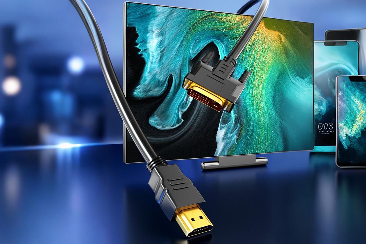 HDMI to DVI-D 24+1 Pin Digital Cable Lead for HDTV PS3 PS4 Switch 360 TV - Image 5